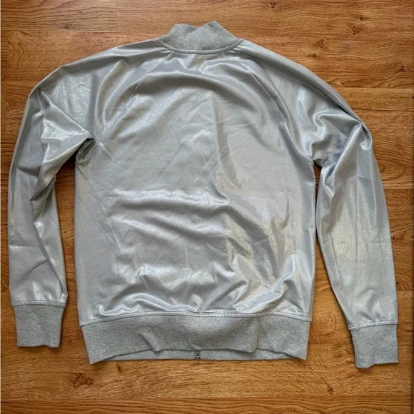 Lauren Ralph Lauren Metallic Silver Bomber Jacket Size S - Picture 4 of 4
